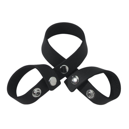 Leather Figure-8 C&B Divider - Black | 669729050378 | Available at EroticWarehouse.com