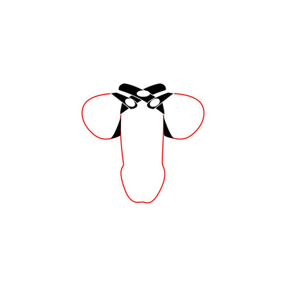 Leather Figure-8 C&B Divider - Black | 669729050378 | Available at EroticWarehouse.com