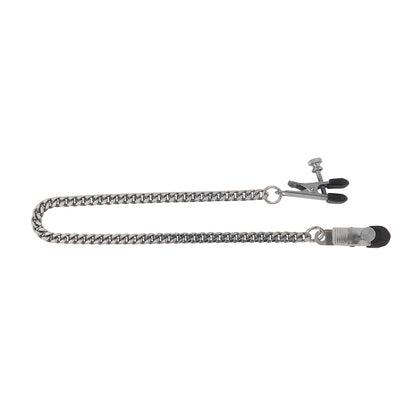 Broad Tip Clamp & Jewel Chain - Adj. | 669729200018 | Available at EroticWarehouse.com