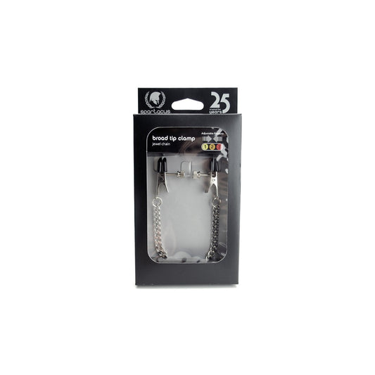 Broad Tip Clamp & Jewel Chain - Adj. | 669729200018 | Available at EroticWarehouse.com