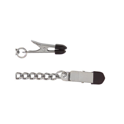 Broad Tip Clamp W/ Link Chain - Non-Adj. | 669729200254 | Available at EroticWarehouse.com