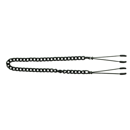 Black Tweezer Clamp W/ Link Chain | 669729200544 | Available at EroticWarehouse.com