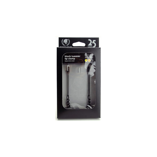 Black Tweezer Clamp W/ Link Chain | 669729200544 | Available at EroticWarehouse.com