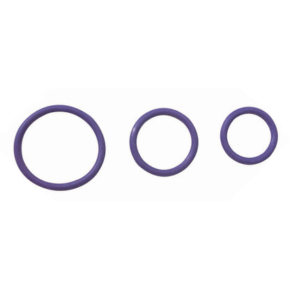 Rubber C-Ring Set 1.25 1.5 2" - Purple | 669729410349 | Available at EroticWarehouse.com