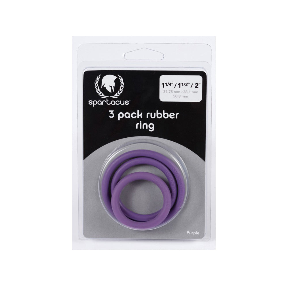 Rubber C-Ring Set 1.25 1.5 2" - Purple | 669729410349 | Available at EroticWarehouse.com