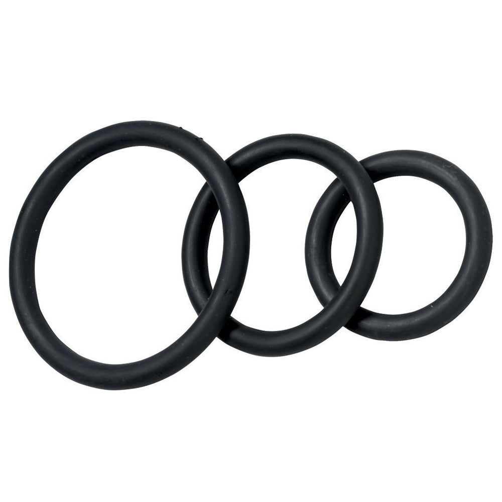 Nitrile C-Ring Set 1.25 1.5 2'' - Black | 669729410547 | Available at EroticWarehouse.com