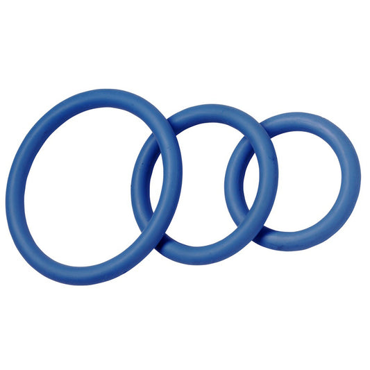 Nitrile C-Ring Set 1.25 1.5 2" - Blue | 669729410592 | Available at EroticWarehouse.com