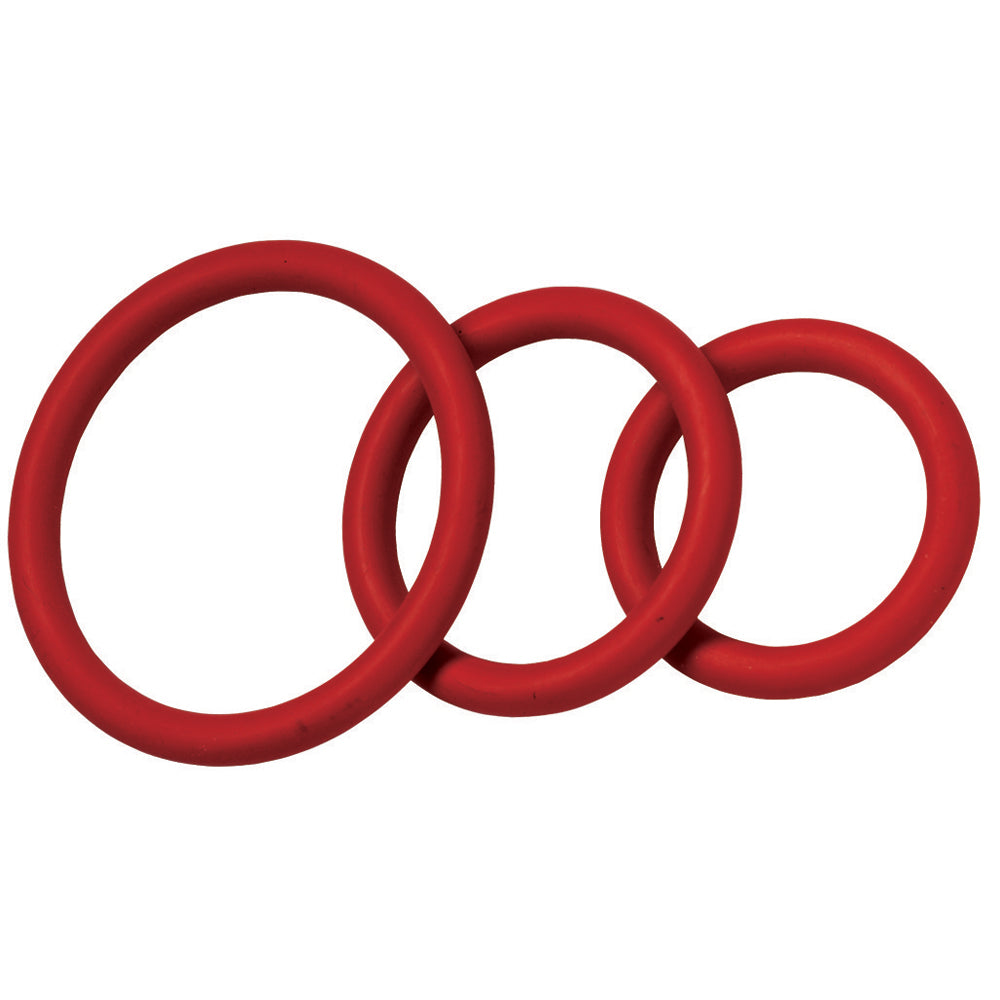 Nitrile C-Ring Set 1.25 1.5 2" - Red | 669729410691 | Available at EroticWarehouse.com
