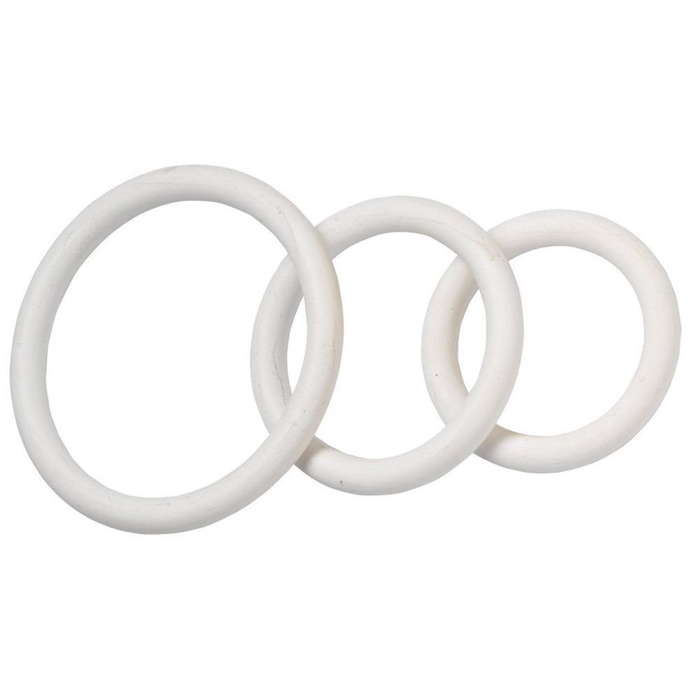 Nitrile C-Ring Set 1.25 1.5 2" - White | 669729410745 | Available at EroticWarehouse.com