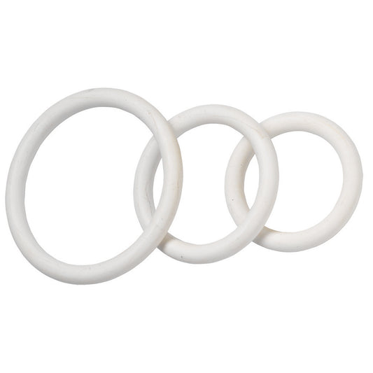 Nitrile C-Ring Set 1.25 1.5 2" - White | 669729410745 | Available at EroticWarehouse.com