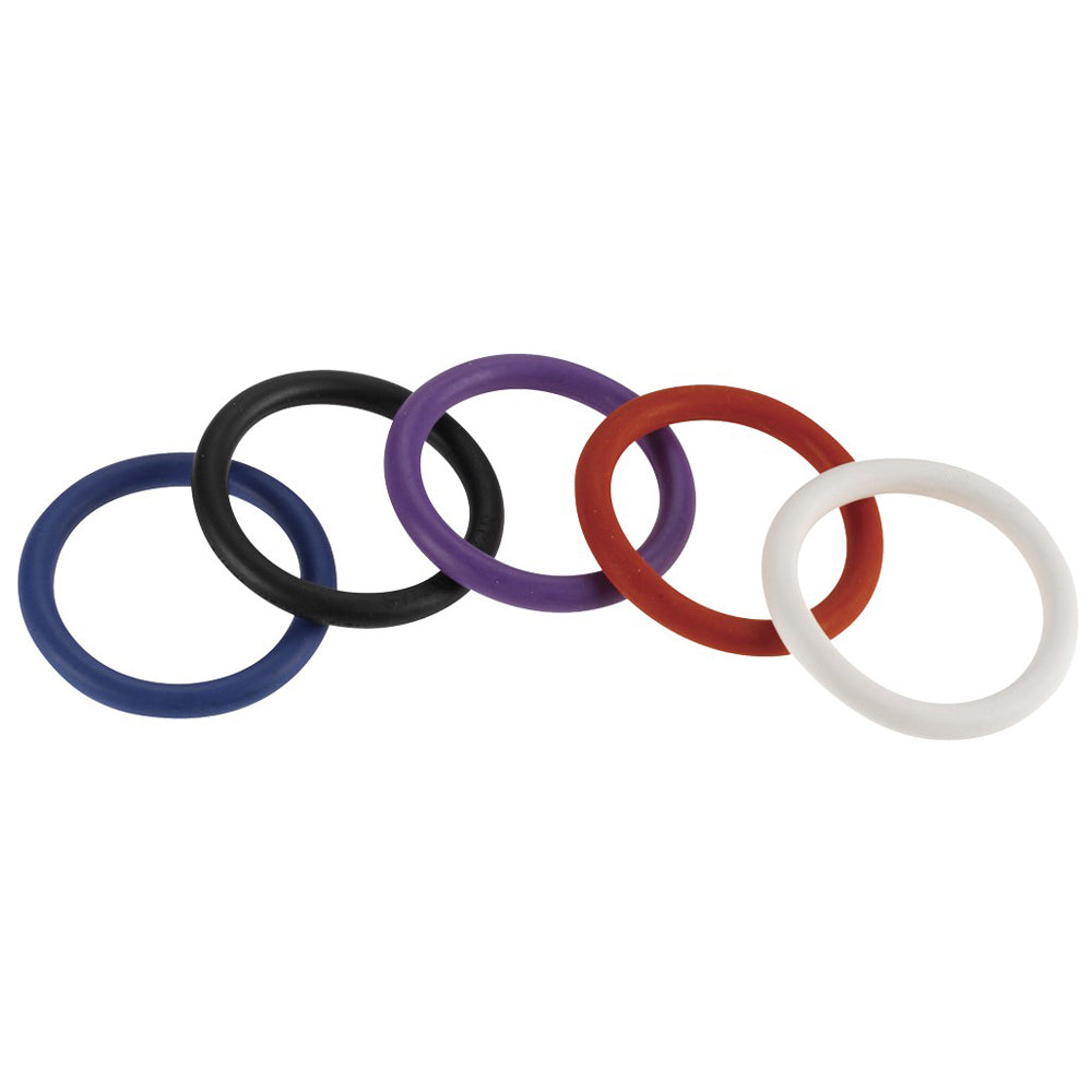 1.5" Nitrile C-Rings - Rainbow | 669729410776 | Available at EroticWarehouse.com