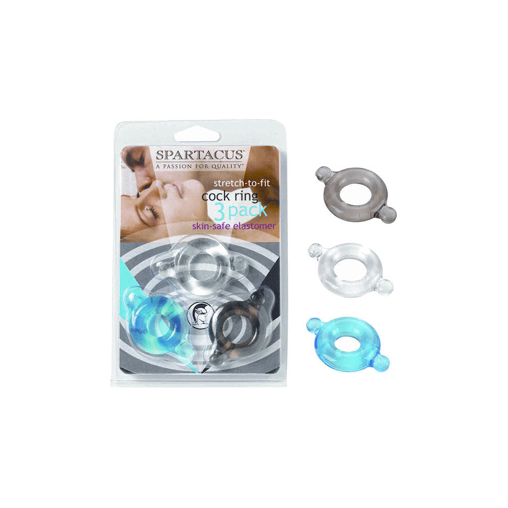 Elastomer Set (Black/Blue/Clear) | 669729410868 | Available at EroticWarehouse.com