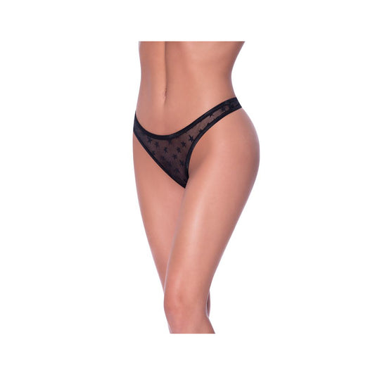 High Leg High Waist Micro Tanga Black S/M | 671241119273 | Available at EroticWarehouse.com