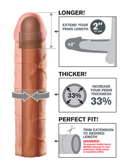 Fantasy X-Tension Perfect 2-Inch Extension | 603912345674 | Available at EroticWarehouse.com