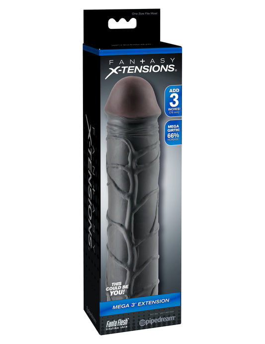 Fantasy X-Tension Mega 3-Inch Extension - Black | 603912345735 | Available at EroticWarehouse.com
