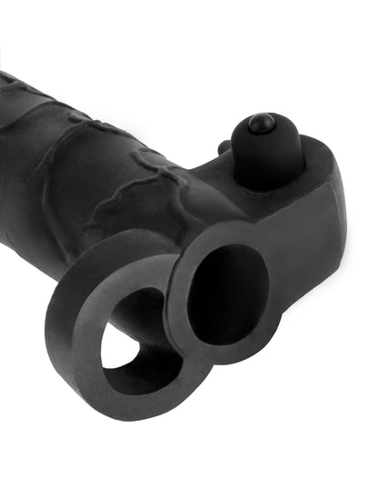 Fantasy X-Tensions Vibrating Real Feel 2-Inch Extension - Black | 603912345797 | Available at EroticWarehouse.com