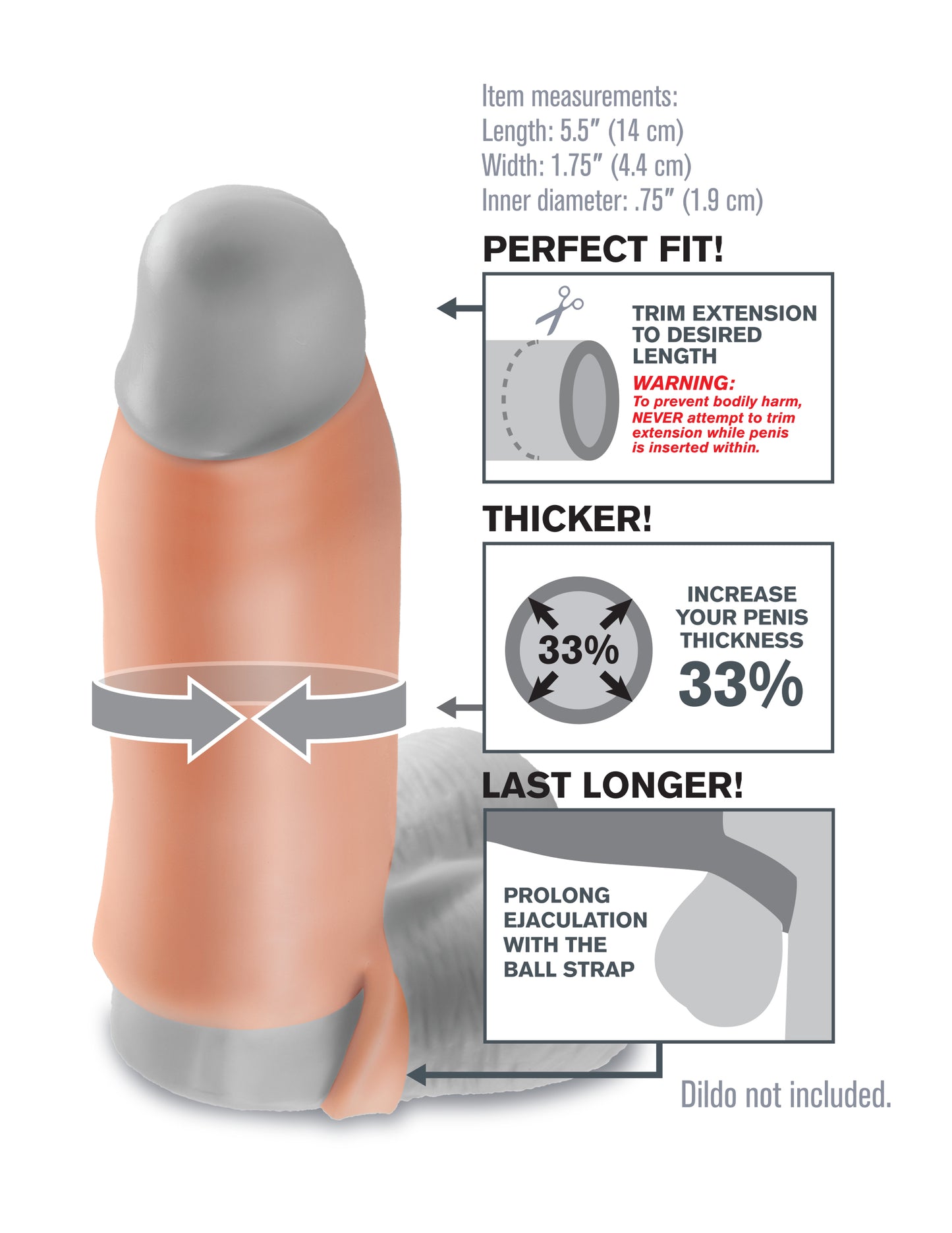 Fantasy X-Tensions Real Feel Enhancer - Flesh | 603912346466 | Available at EroticWarehouse.com