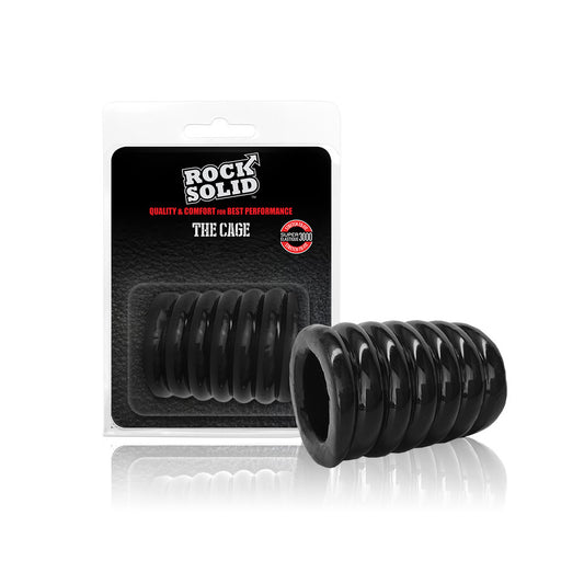 Rock Solid Cock Cage Black | 6768903844056 | Available at EroticWarehouse.com