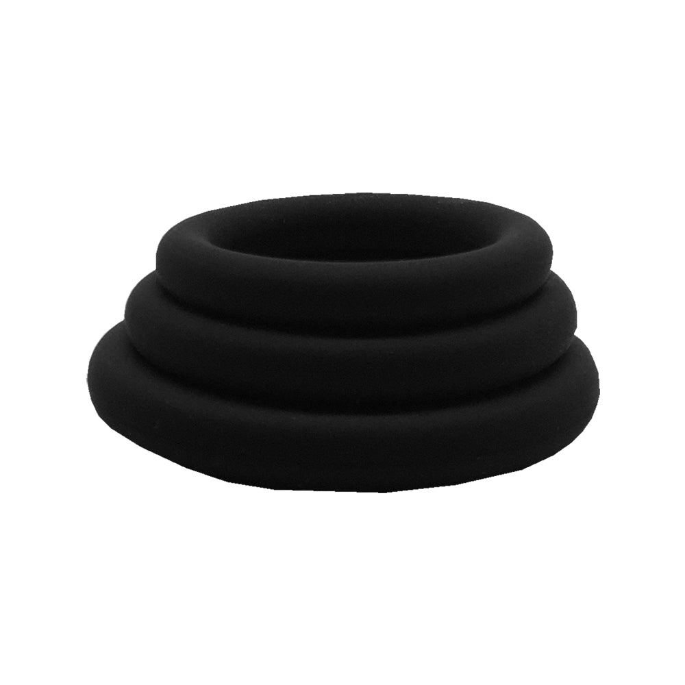 Rock Solid Tri-Pack Rubber Gasket Black | 6768903845800 | Available at EroticWarehouse.com