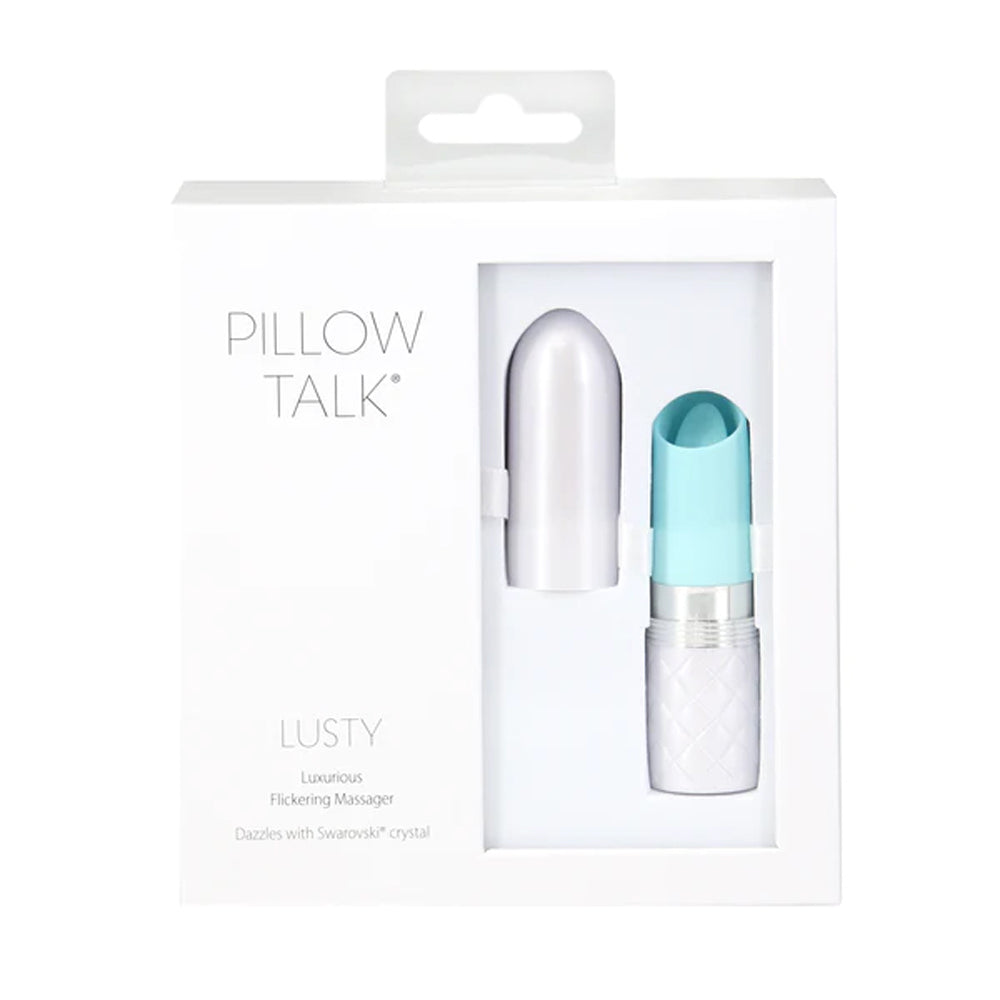 Pillow Talk Lusty Luxurious Flickering Massager Teal | 677613274199 | Available at EroticWarehouse.com