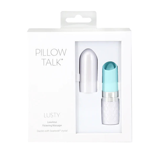 Pillow Talk Lusty Luxurious Flickering Massager Teal | 677613274199 | Available at EroticWarehouse.com