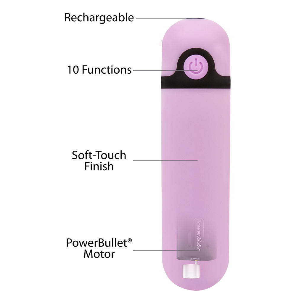 Powerbullet Simple & True 3.5'' Bulllet 10 Function Purple | 677613561534 | Available at EroticWarehouse.com
