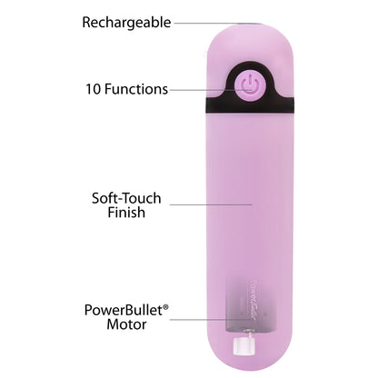 Powerbullet Simple & True 3.5'' Bulllet 10 Function Purple | 677613561534 | Available at EroticWarehouse.com