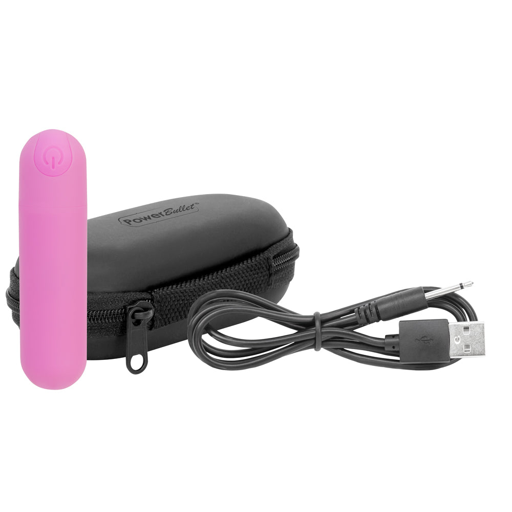 Powerbullet Essential 3'' Bullet With Case 9 Function Pink | 677613571632 | Available at EroticWarehouse.com