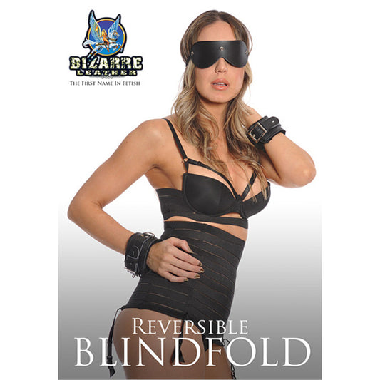 Bizarre Leather Reversible Blindfold | 682318877866 | Available at EroticWarehouse.com