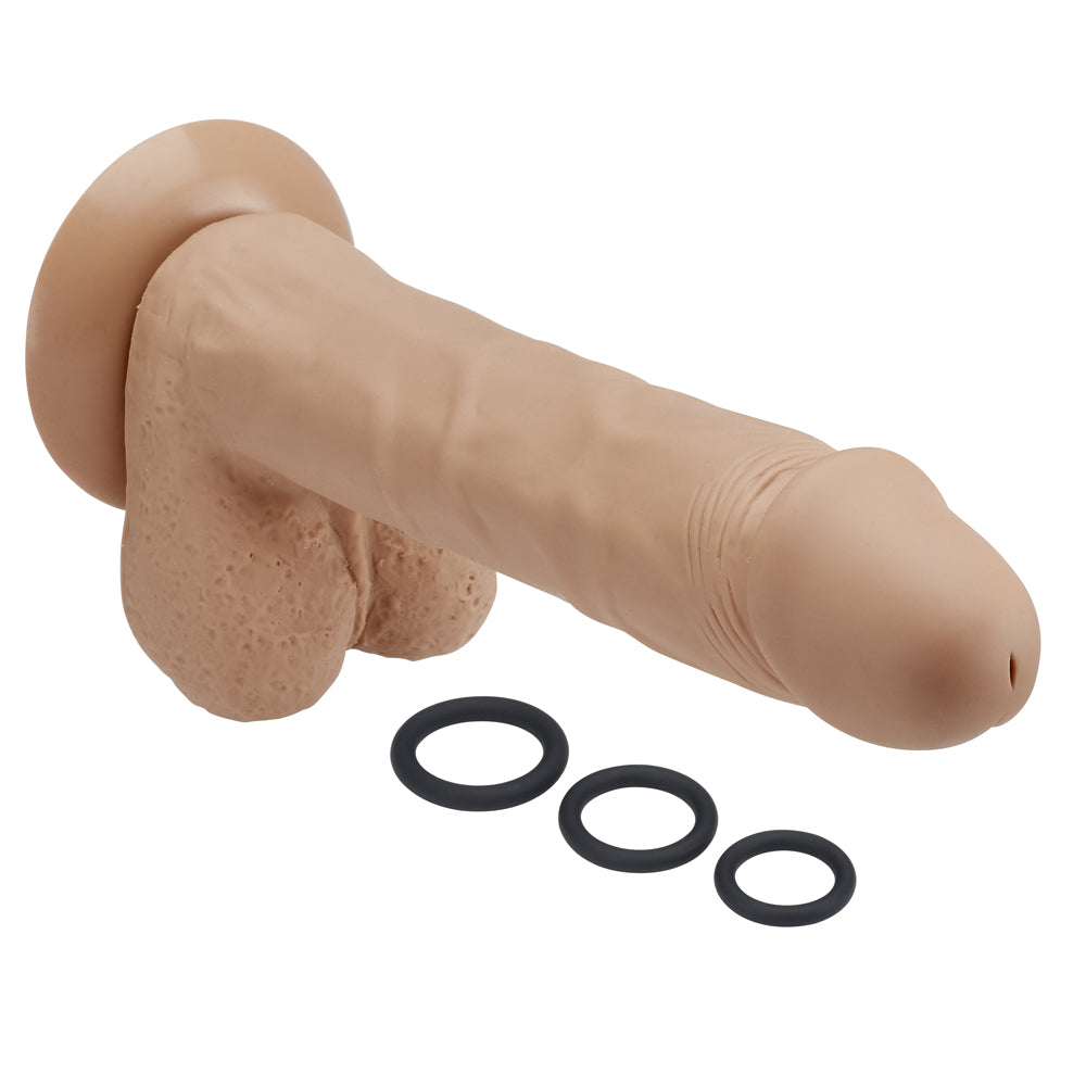 Cloud 9 Pro Sensual Premium Silicone Dong W/ 3 C Rings Tan 9" | 685239852899 | Available at EroticWarehouse.com