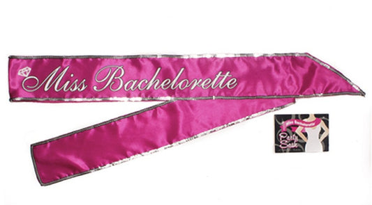 Miss Bachelorette Sash Hot Pink | 685634100878 | Available at EroticWarehouse.com