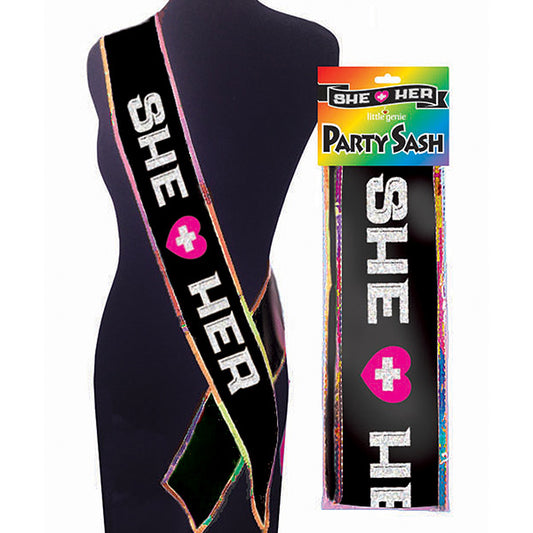 She + Her Sash | 685634102193 | Available at EroticWarehouse.com