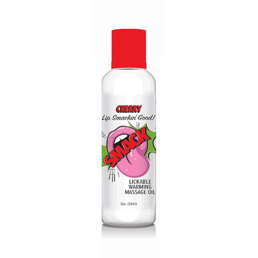 Smack Lickable Massage Oil Cherry 2 oz. | 685634111454 | Available at EroticWarehouse.com