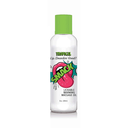 Smack Lickable Massage Oil Tropical 2 oz. | 685634111492 | Available at EroticWarehouse.com
