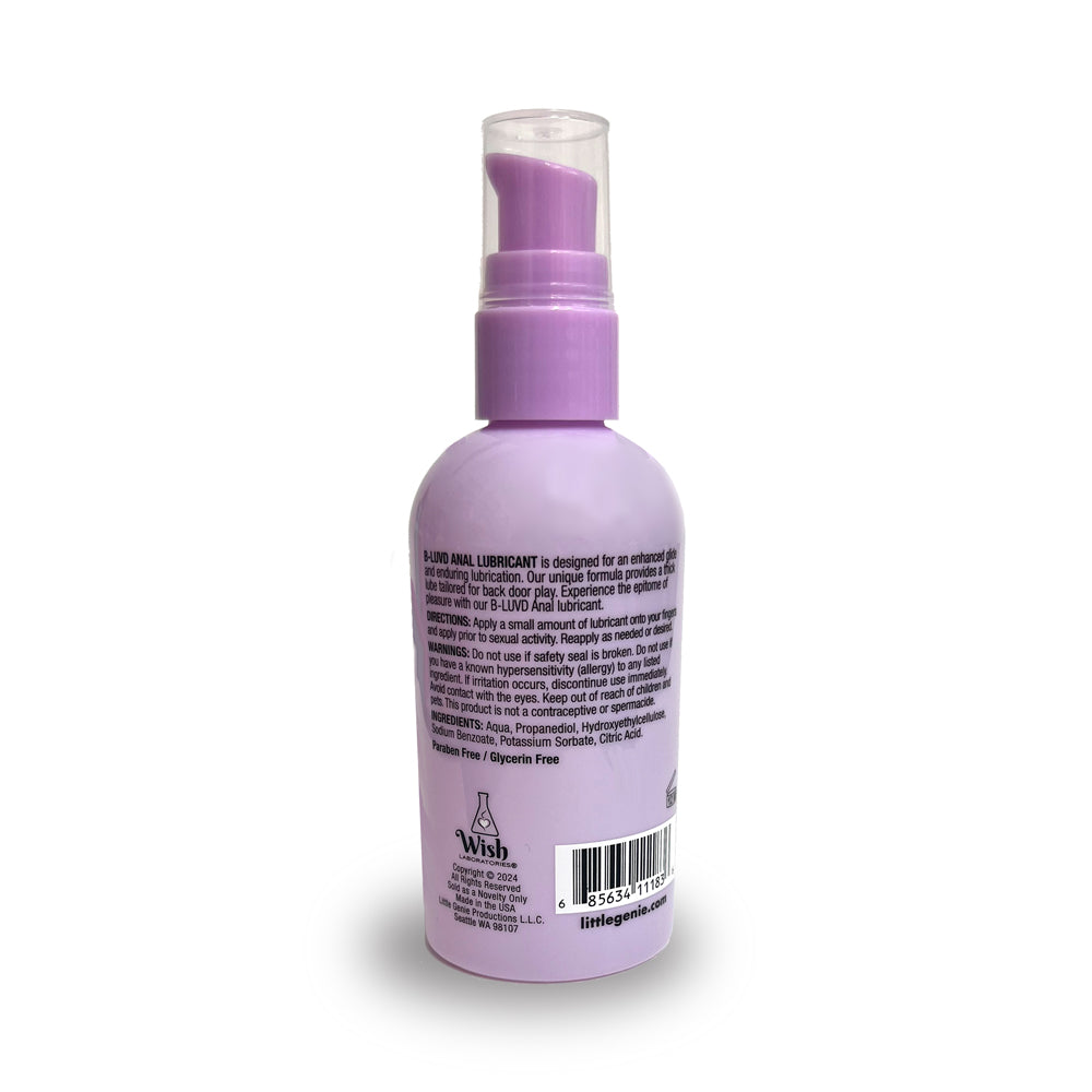 B-Luvd Anal Lube 4 oz. | 685634111836 | Available at EroticWarehouse.com