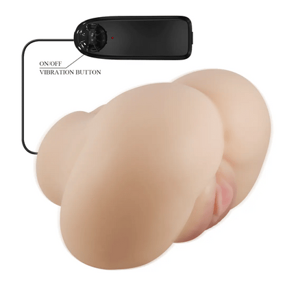 Luna Realistic Vagina and Ass Vibrating Stroker - Light | 6959532329247 | Available at EroticWarehouse.com
