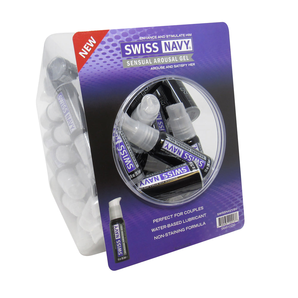 Swiss Navy Sensual Arousal Lubricant 1 oz. 50ct Fishbowl | 699439002138 | Available at EroticWarehouse.com