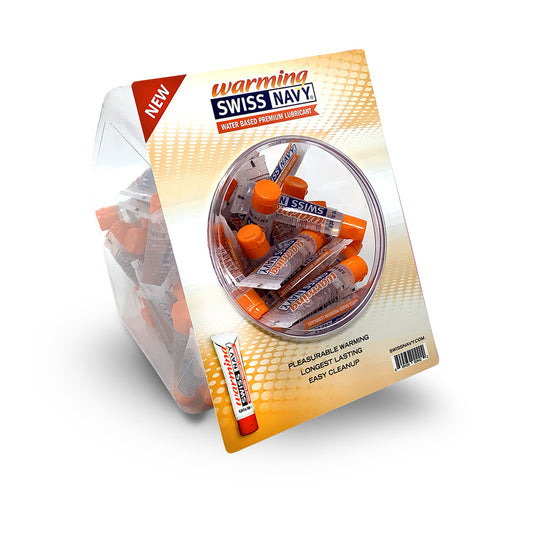 Swiss Navy Warming Lubricant 10 ml. 100Ct Fishbowl | 699439004422 | Available at EroticWarehouse.com