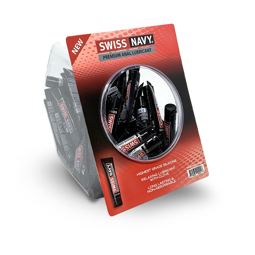 Swiss Navy Silicone Based Anal Lubricant 10 ml. 100Ct Fishbowl | 699439004446 | Available at EroticWarehouse.com