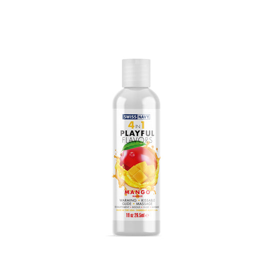 Swiss Navy 4 In 1 Mango Lubricant 1 oz. | 699439007423 | Available at EroticWarehouse.com