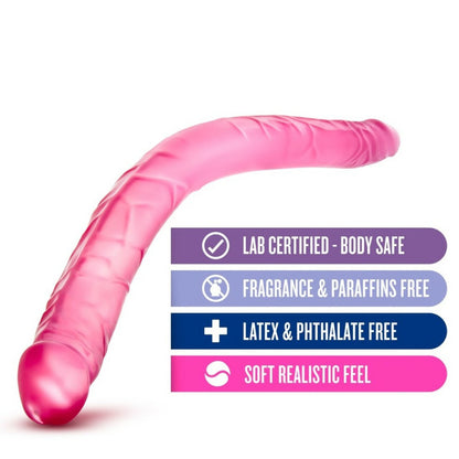 B Yours 16" Double Dildo Pink | 702730682395 | Available at EroticWarehouse.com