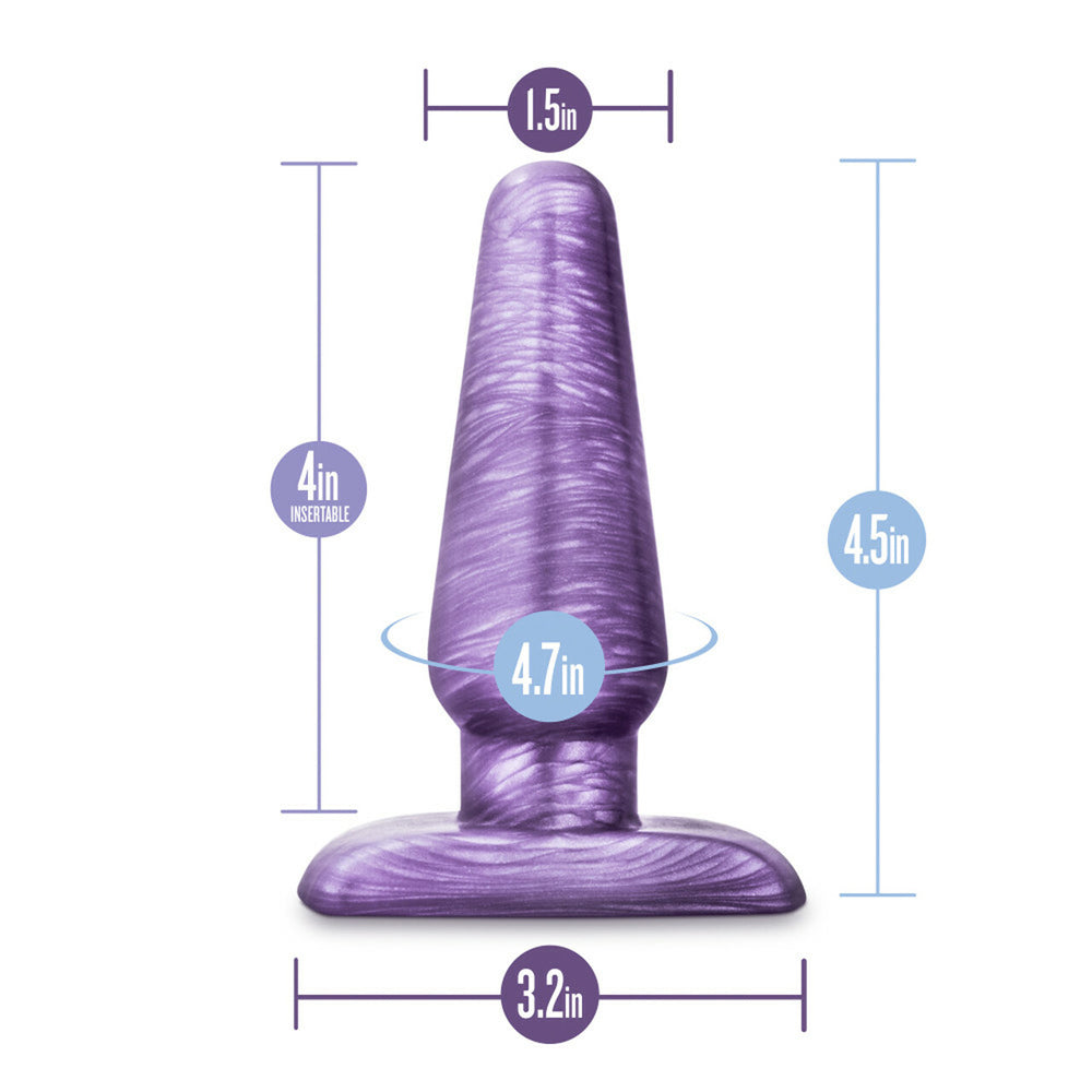 B Yours Medium Cosmic Plug Purple Swirl | 702730699515 | Available at EroticWarehouse.com