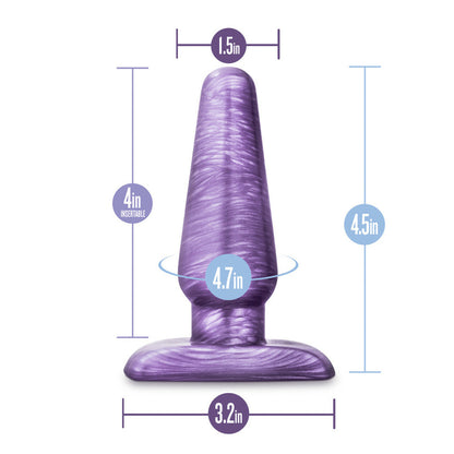 B Yours Medium Cosmic Plug Purple Swirl | 702730699515 | Available at EroticWarehouse.com