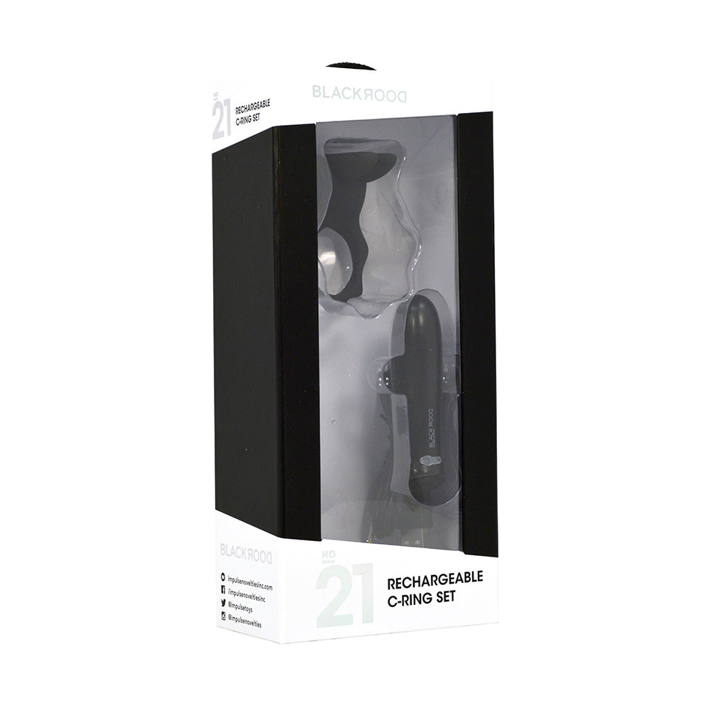 Black Door No 21 Rechargeable C-Ring Set | 707331800551 | Available at EroticWarehouse.com