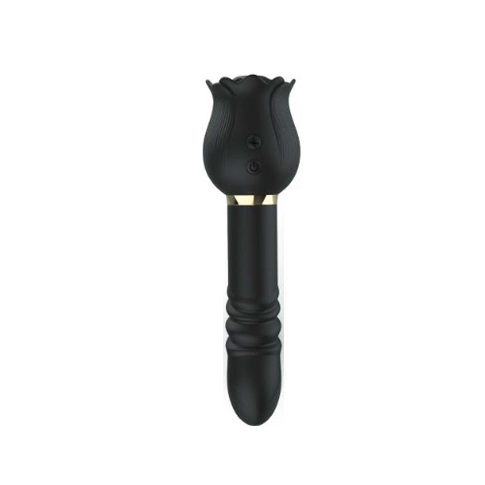 Rose Wand Thruster Black | 707331804481 | Available at EroticWarehouse.com