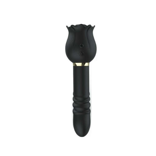 Rose Wand Thruster Black | 707331804481 | Available at EroticWarehouse.com
