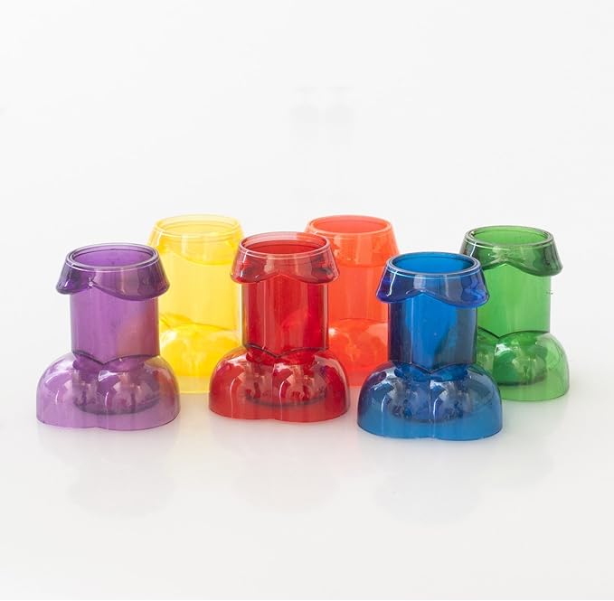 Rainbow Pecker Shot Glass Set Of 6 | 825156107744 | Available at EroticWarehouse.com