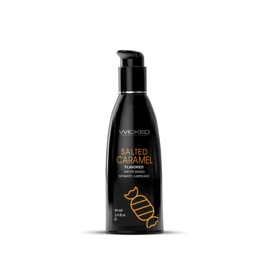 Wicked Aqua Salted Caramel Lube 2 oz. | 713079903225 | Available at EroticWarehouse.com