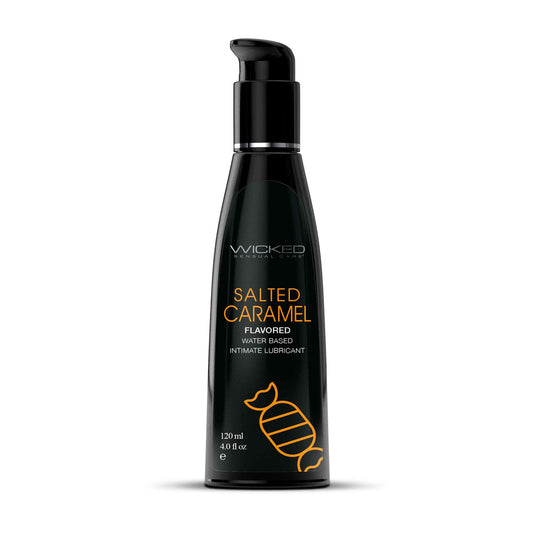 Wicked Aqua Salted Caramel Lube 4 oz. | 713079903249 | Available at EroticWarehouse.com