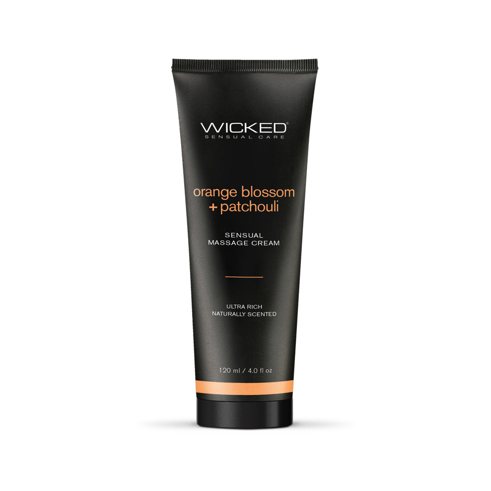Wicked Orange Blossom & Patchouli Massage Cream 4 oz. | 713079909340 | Available at EroticWarehouse.com
